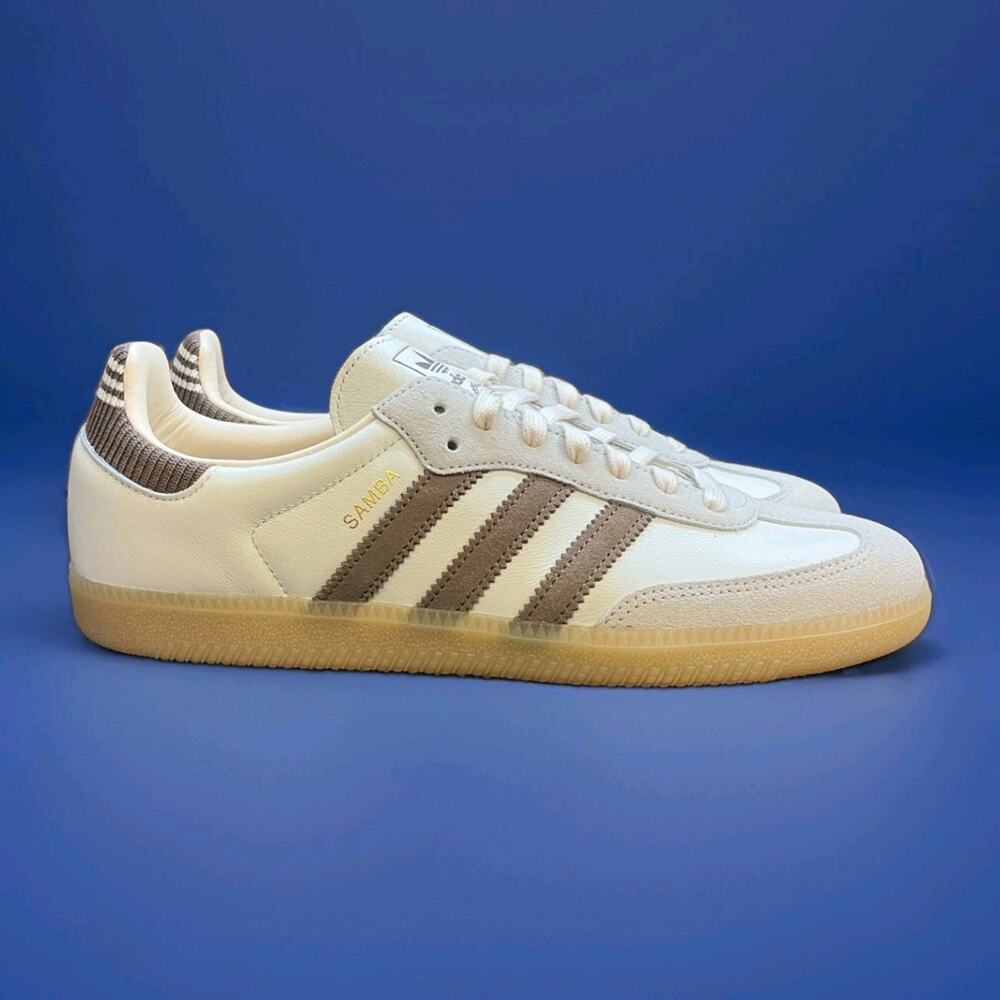 Size 9 men - adidas Samba OG Cloud White Earth Strata Gum